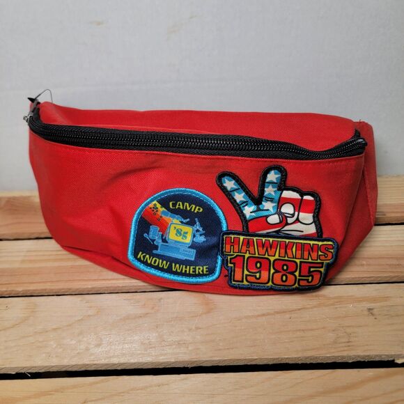 Stranger Things Red Fanny Pack w/ 2 Patches NWT - Picture 1 of 8